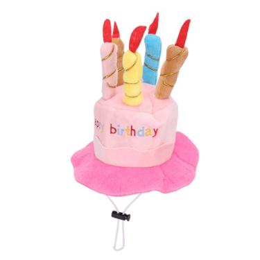 Imagem de TOPINCN Feliz Aniversário Varanda Ganso, Roupa de Ganso de Roupa Com Chapéu de Cupcake e Cachecol para 23 Polegadas de Cimento (Róseo)