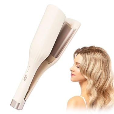 Imagem de Modelador de cachos de 36 mm (1,41"), modelador de cabelo iônico para mulheres com 3 configurações de temperatura, aquecimento rápido, antiqueimaduras, ferramenta de cabelo ondulado com desligamento