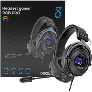 Imagem de Headset Gamer RGB com Fio P2/USB Alto-Falante 50mm e Microfone Omnidirecional para Jogos e Transmissões ao Vivo (Preto)