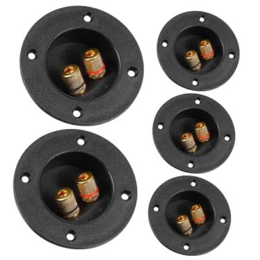 Imagem de 5 Unidades Terminal De Caixa De Som 2 Maneiras Conector De De Mola Redonda Parafuso De Fichário Caixa De Terminais De Alto-falante Bloco Terminal Linha De Caixa Doméstico