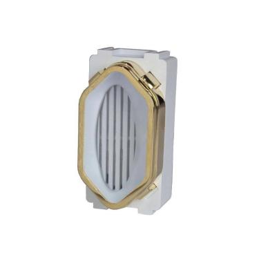 Imagem de Modulo Cigarra Bivolt  Som   - Dicompel Novara Branco Gold