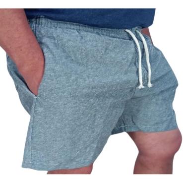 Imagem de Short Masculino Casual Bermuda Curta de Linho