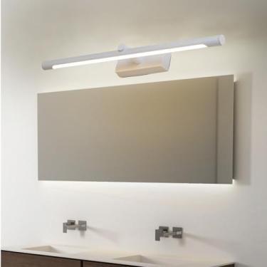 Imagem de GZZBMY Luz de Espelho LED Arandelas de Parede Banheiro Moderno Alumínio Impermeável Arandela Espelho Armário Iluminação Banheiro Iluminação de Parede para Sala de Estar Quarto (Luz Branca Branca, 56