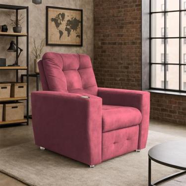 Imagem de Poltrona Cadeira Do Papai E Mamãe Reclinável Retrátil Para Sala De Des