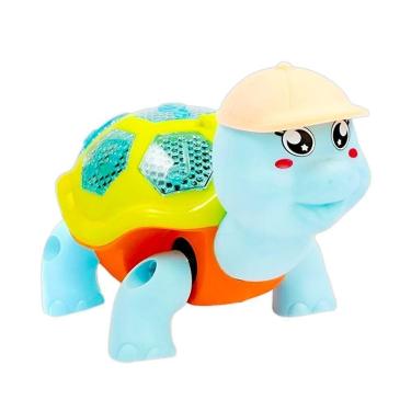 Imagem de Tartaruga Brinquedo Infantil Dançante Som Luz Crianças Bebe Azul