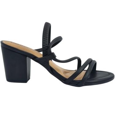 Imagem de Sandalia Feminina Casual Social Dia a Dia Passeio Trabalho Salto Grosso Médio Elástico Calce Fácil Beira Rio 8280.686