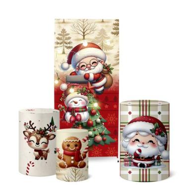 Imagem de Trio Capas Cilindro Painel Lateral Romano Natal - Fadrix, K5NAT0046