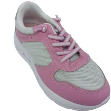 Imagem de Tênis Molekinha Menina Nylon Napa com Solado Emborrachado (Branco/Rosa/azul, BR, Criança de 9 a 12 anos, Numérico, 31)