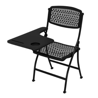 Imagem de YPDJVLTI Cadeira de escritório dobrável de plástico polipropileno cadeira de escritório confortável e respirável cadeiras de mesa encosto cadeira de escritório