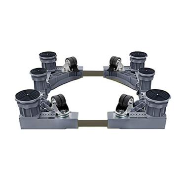 Imagem de Suporte para secadora de roupas, rodas universais, resistentes, geladeira, freezer, ajustável, 52-67 cm, base móvel para máquina de lavar roupa, geladeira, armário de arquivo, lava-louças