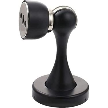 Imagem de LIFOND Batente de porta montado na parede, batente de porta de aço inoxidável, batente de porta anticolisão, batente de porta de quarto de altura ajustável, para porta de banheiro e cozinha, preto
