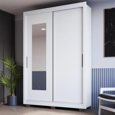 Imagem de Guarda Roupa Solteiro com Espelho 2 Portas de Correr e Pes Turquia Faimec