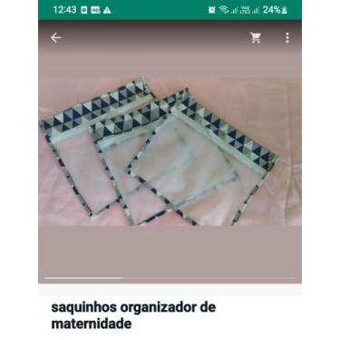 Imagem de Saquinhos Organizador de Maternidade kit com 3 azul marinho - Lavitori