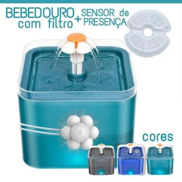 Imagem de Bebedouro Pet Fonte Com Filtro 2 Litros Com Sensor Verde - Rohs