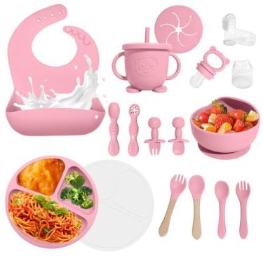 Imagem de Conjunto de alimentação para bebês Catvegue 17 unidades de silicone ro
