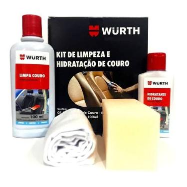 Imagem de Kit Limpeza E Hidratação De Couro Wurth Limpa E Hidrata
