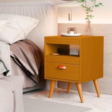 Imagem de Kit 2 Mesa De Cabeceira Para Quarto Com Pés e Gaveta (Ype)