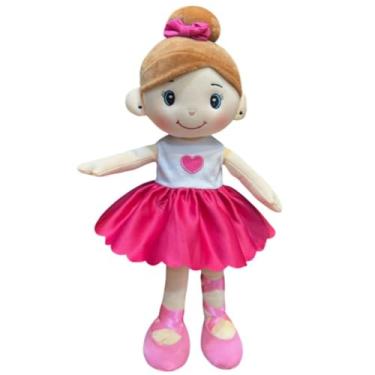 Imagem de Boneca de Pelúcia Bailarina, Rosa, Brinquedo Infantil de Pelúcia, Decorativa