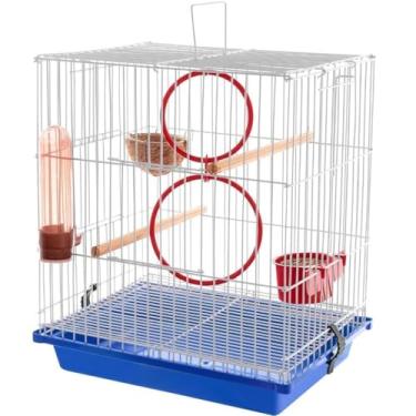 Imagem de Gaiolas Caçulinha Periquito pet Ao ar livre pássaros animais de estimação(Azul)