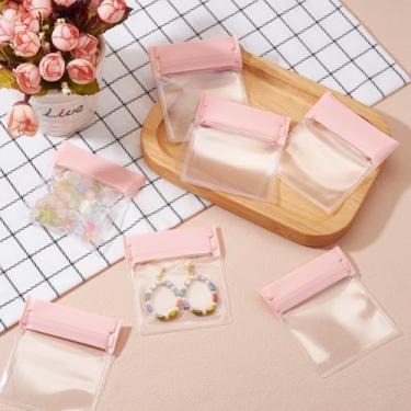 Imagem de 15 unidades de bolsas retangulares de EVA transparente com zíper de 7,8 mm, embalagem resselável, bolsa de presente transparente, bolsa de armazenamento pequena, bolsa de joias segurando porção