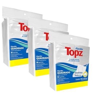 Imagem de kit 3 PACOTE DE ALGODAO HIDROFILO QUADRADO FILERA DUPLA 100 UN