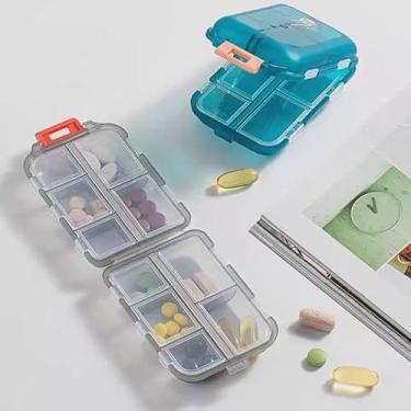 Imagem de Estojo de comprimidos diário, fique preparado com nossa pequena caixa de comprimidos e organizador de medicamentos portátil; organizador de comprimidos de viagem perfeito para vitaminas em movimento