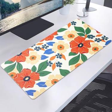 Imagem de Protetor de mesa de couro PU antiderrapante de 70 x 30 cm, à prova d'água, tapete de mouse pad ultrafino, para escritório e casa (B)