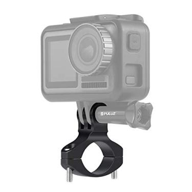 Imagem de Adaptador de guidão de bicicleta Suporte de alumínio para GoPro, Insta360, DJI e outras câmeras de ação (preto)