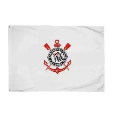Imagem de Bandeira Corinthians Oficial Torcedor Estampada Um Lado 126x86cm-Unissex
