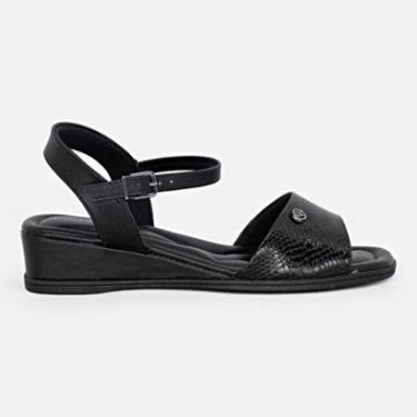 Imagem de Sandalia Comfortflex Ortopedica Feminina Anabela Conforto-Feminino