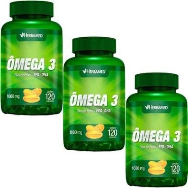 Imagem de Kit 3X Ômega 3 1000mg - 120 Cápsulas - Herbamed-Masculino