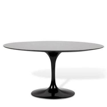 Imagem de Mesa de Jantar Tulipa Oval 244x122cm Laqueada Preto