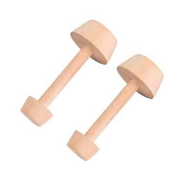 Imagem de GOUDOGEDC 2 peças de calcadeira de torta – molde de ovo de madeira dupla face, empurrador de bolo faça você mesmo para cozinha, festa, utensílios de panificação, formas de torta e quiche