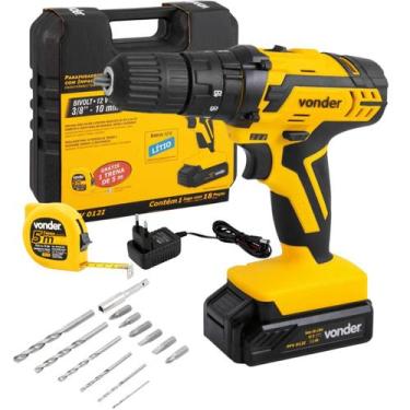 Imagem de Furadeira Parafusadeira Impacto Bateria Com Acessórios PFV 012i 12V Vo