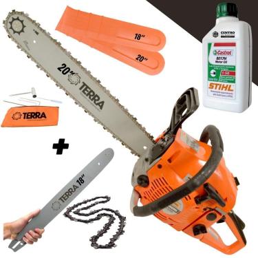 Imagem de Motosserra Terra Mt520 C/ Sabre 18” + Sabre 20” + óleo Stihl