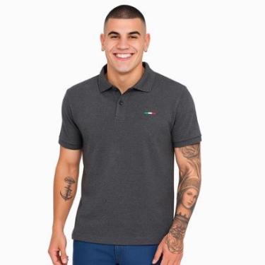 Imagem de Camisa Polo Industrie Masculina Básica Industrie Piquet no Estilo Tommy Bordado Itália-Masculino