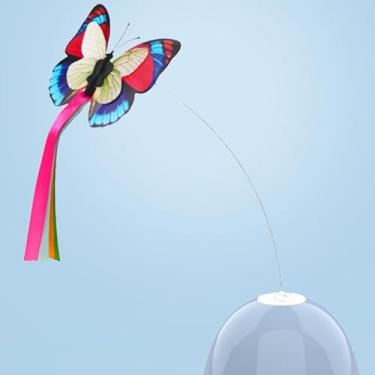 Imagem de Generic Brinquedo Giratório Elétrico para Gatos, Voo Estável, Estimula Instintos, Adequado para Gatos, Gatinhos, Material de Fio de Aço (Azul)