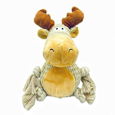 Imagem de SUNKYPUP Brinquedos barulhentos para cães, brinquedos de pelúcia para cães pequenos, médios e grandes, brinquedo de mastigar com corda de algodão, brinquedos interativos de corda de pelúcia resistente