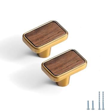 Imagem de Evionlin Puxador de gaveta de madeira de nogueira 8 peças puxadores de gaveta puxadores de gaveta base de zinco ferragens de móveis puxador de bronze antigo