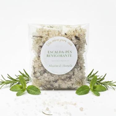 Imagem de Escalda-Pés Revigorante Natural – Sal Marinho Puro & Ervas Orgânicas (Alecrim e Hortelã) | Alívio, Autocuidado e Bem-Estar | Aromaterapia Tradicional 100% Natural - 30g Kit com 10 unidades