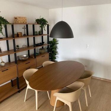 Imagem de Mesa De Jantar Cone Oval 260x140 Cm Com Tampo E Base Freijó Design Sofisticado