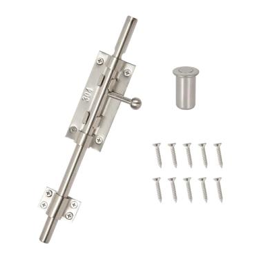 Imagem de Trava de barril de 24 cm Sliver Cane Bolt Heavy Duty Gate Latch 304 Ferragens de aço inoxidável para cerca ao ar livre portões de madeira porta de celeiro porta interna
