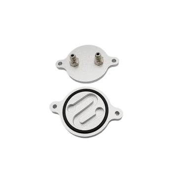 Imagem de Placa de refrigeração líquida usinada em CNC de alumínio, compatível com motores de passo tipo panqueca NEMA17 e NEMA14 para impressoras 3D.(For NEMA14)