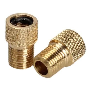 Imagem de 2 Bico Adaptador Válvula Câmara Ar Bike Presta Schrader