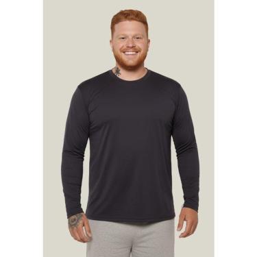 Imagem de Camiseta UV Masculina Plus Size Manga Longa UV 50+ WSS Brasil-Masculino