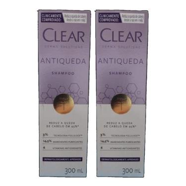 Imagem de Kit 2 Shampoo Clear Derma Solutios Antiqueda 300ml