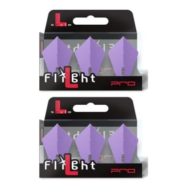 Imagem de LSTYLE Dart Flights - L7 PRO Astra - Roxo | 2 conjuntos de 3 | para dardos macios e de aço