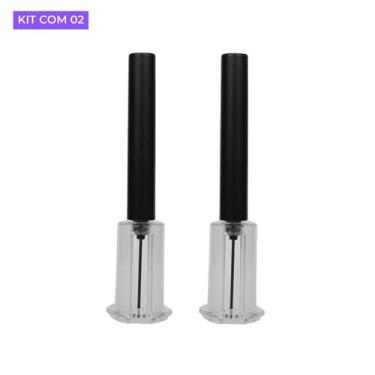 Imagem de Kit com 2 Abridor de Garrafa de Vinho Saca Rolhas Prático Pneumático B