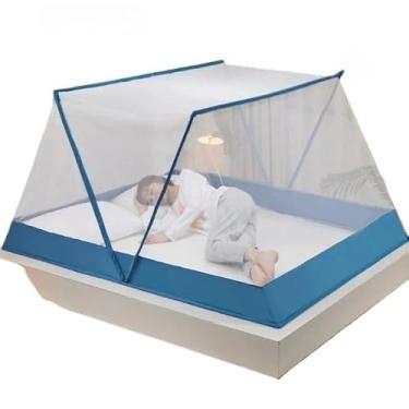 Imagem de Mosquiteiro Portátil para Cama – Tenda Protetora Dobrável Contra Mosquitos e Pernilongos, Queen e Casal(135X190X80 BRANCO)