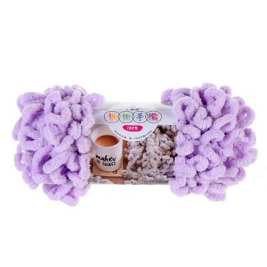 Imagem de Fio macio de 100 g/novelo para crochê, 7 x 2,5 mm, fio de cobertor de poliéster, fios de pelúcia fofos para bricolage, casaco de tricô, cachecol, artesanato, chapéu, xale, cobertor, cachecol, crochê